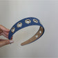 Gifty - Denim Look Round Eyelet Detail Women's Headband