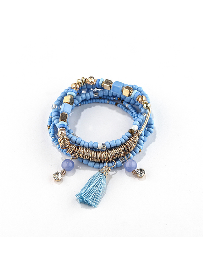 Lovra - Bohemian Layered Tassel Beaded Bracelet