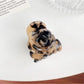 Top view of Beau Sweet Rose decorated hair claw clip showing rose and clip teeth