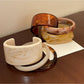 Lovra vintage ombre wide cuff bangle bracelet on white background
