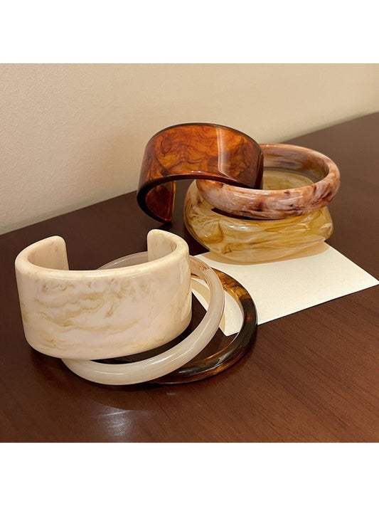Lovra vintage ombre wide cuff bangle bracelet on white background
