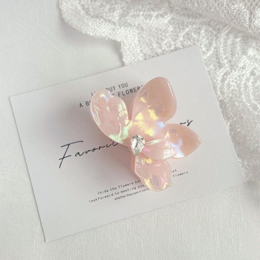 Beau - Iridescent Floral Acetate Claw Clip