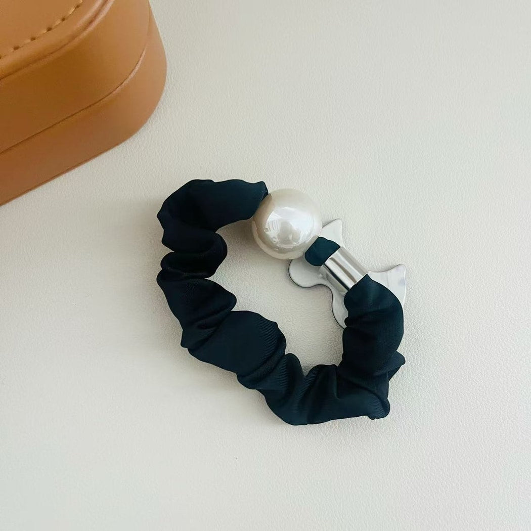 Gifty - Cartoon Dog Detail Fabric Ponytail Scrunchie