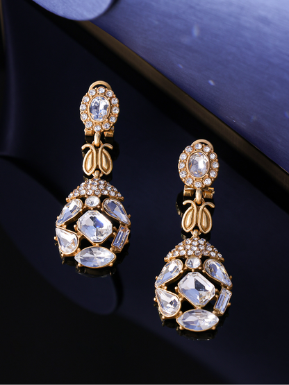 Earedge - Vintage Geometric Openwork Stud Earrings
