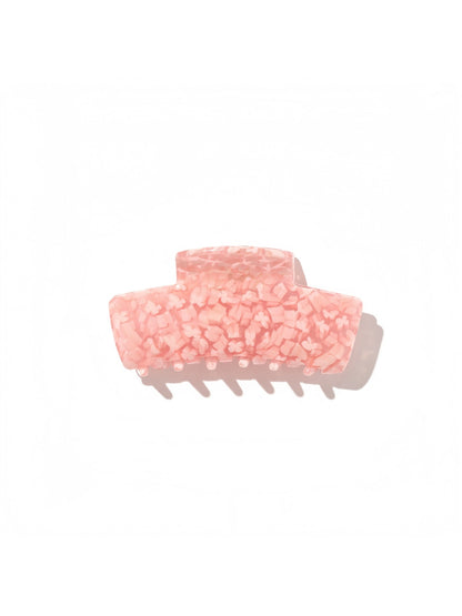 Beau - Checkered and Striped Acetate Claw Hair Clip