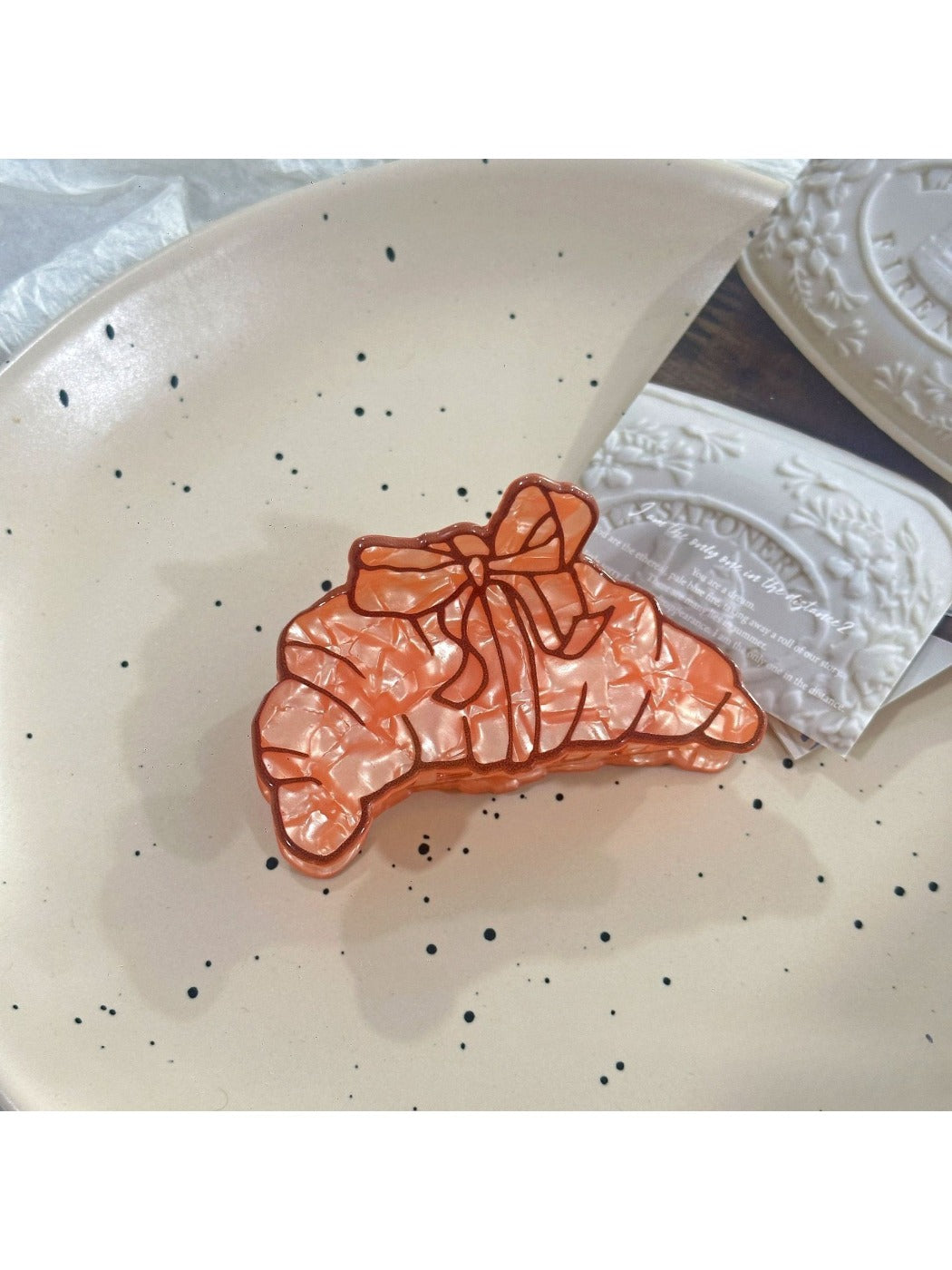 Beau - Cartoon Coffee Colored Hair Clip