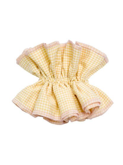 Gifty - Adorable Multicolor Plaid Fabric Scrunchie