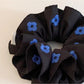 Gifty - Blue Floral Double Ruffle Scrunchie