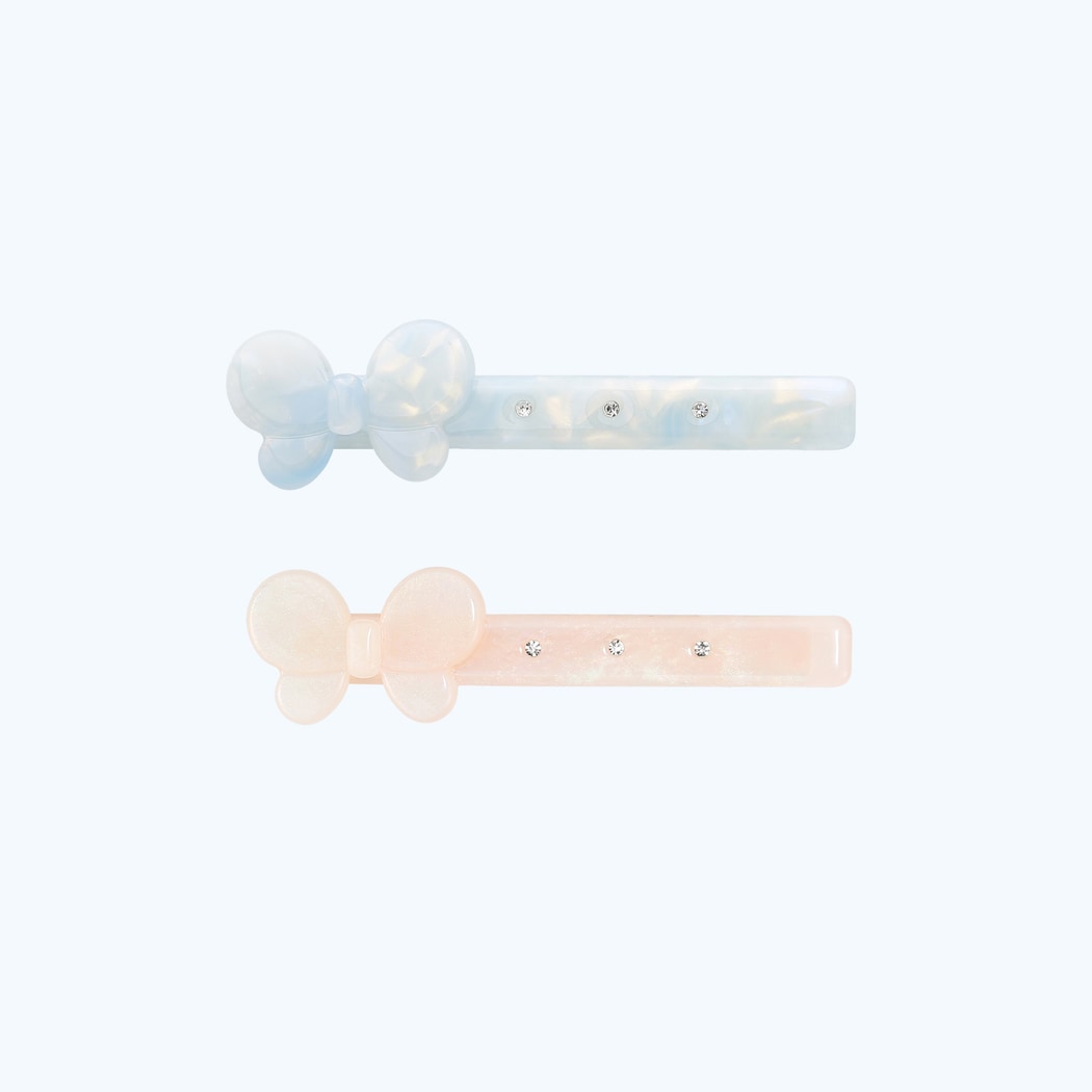 Beau - Vintage Glitter Butterfly Hair Clip Set