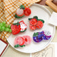 Beau stylish fruit shaped hair clip with orange slice design on white background