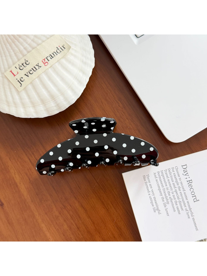 Beau - Sweet Polka Dot Curved Hair Claw Clip