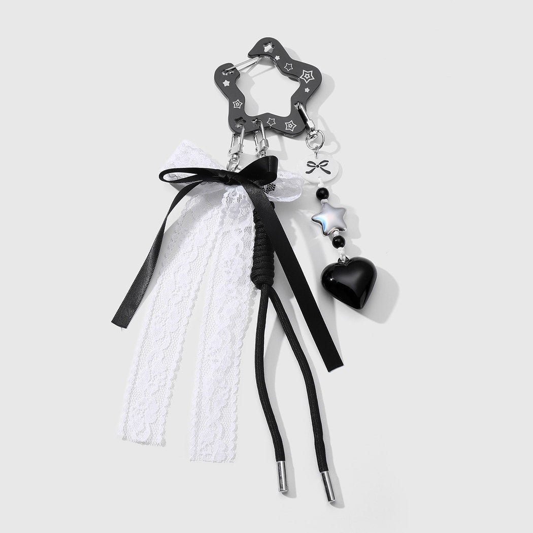 Keypus - Sweet Strawberry Bow Mirror Keychain