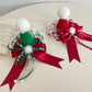 Beau - Christmas Snowflake Pattern Bow Lace Hair Clip