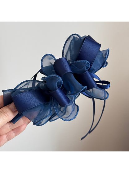 Beau - Sweet Ruffle Bow Fabric Banana Clip