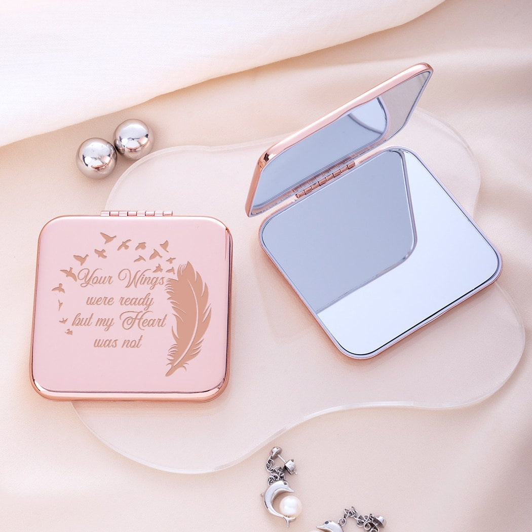 Mirroray - Portable Alloy Glass Compact Hand Mirror