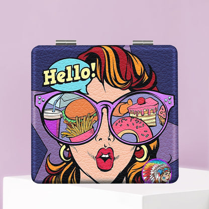 Mirroray - Pop Art Print Foldable Touch Up Makeup Mirror