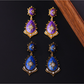 Earedge - Alloy Geometric Star Dangle Stud Earrings