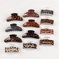 Beau - Vintage Leopard Print Curved Claw Clip