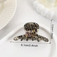 Beau - Solid Color Grid Texture Claw Clip