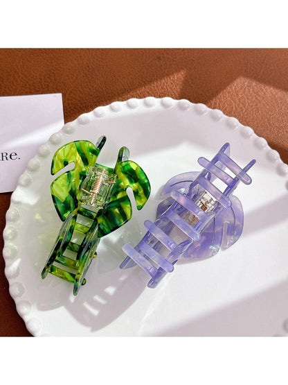 Beau - Leaf Shaped Hair Clip Large Acetate Hair Claw