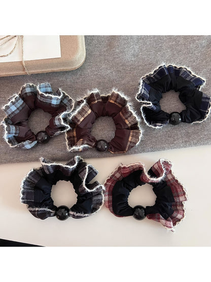 Gifty - Elegant Plaid Patchwork Scrunchie