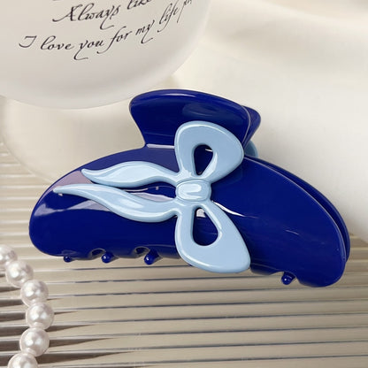 Beau - Acetate Bow Design Glossy Claw Hair Clip