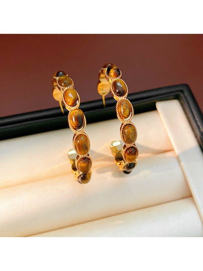 Earedge - Vintage Oval Stud Earrings