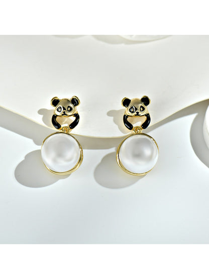 Earedge - Cute Panda Shaped Earrings