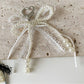 Keypus - Beaded Trim Lace Bow Decorative Bag Charm Keychain
