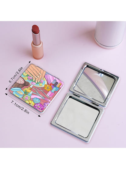 Mirroray - Cartoon Print Folding Makeup Mirror