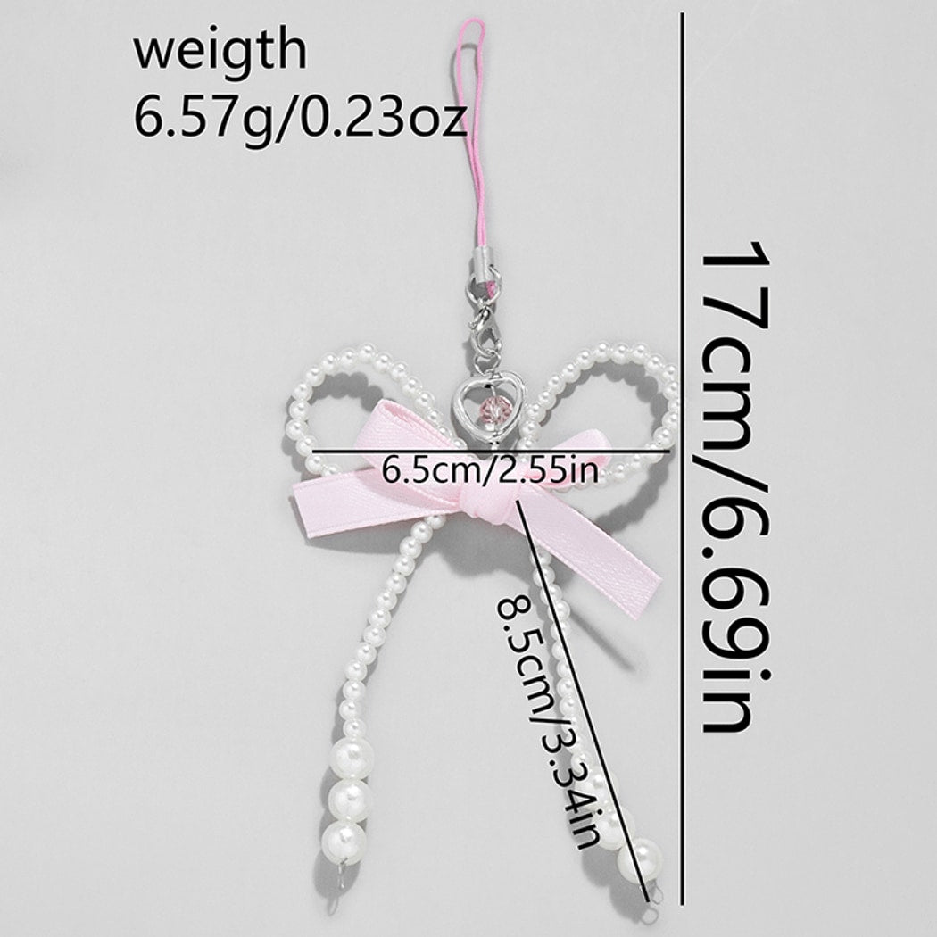 Keypus - Sweet Decorative Bow Beaded Keychain