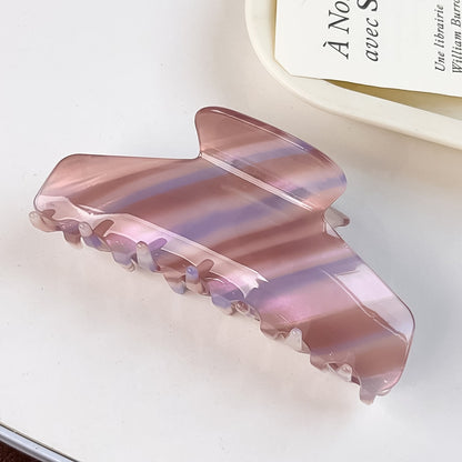 Beau - Patterned PVC Marbled Finish Claw Hair Clip
