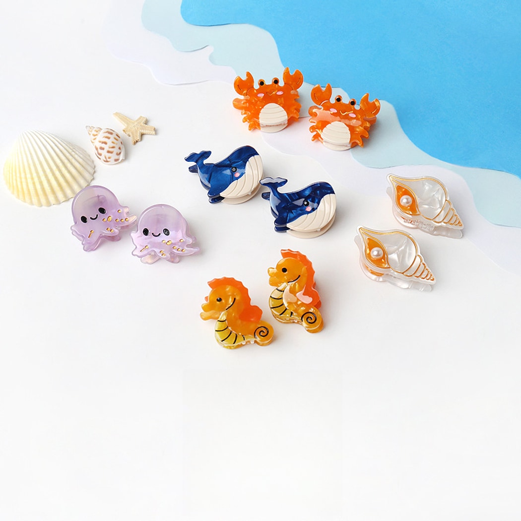 Beau - Sea Animal Acetate Board Hair Claw Clip