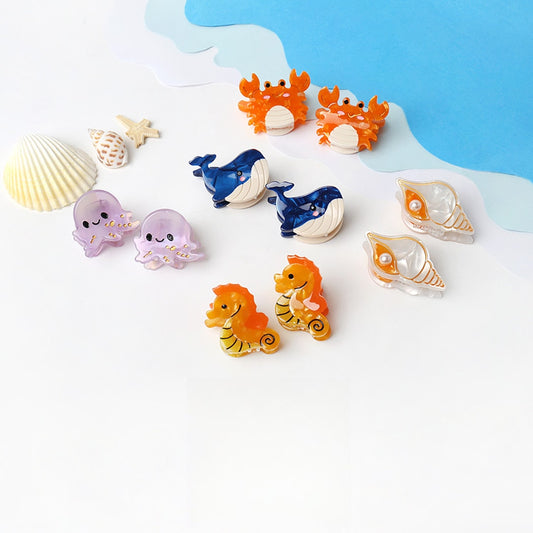 Beau - Sea Animal Acetate Board Hair Claw Clip