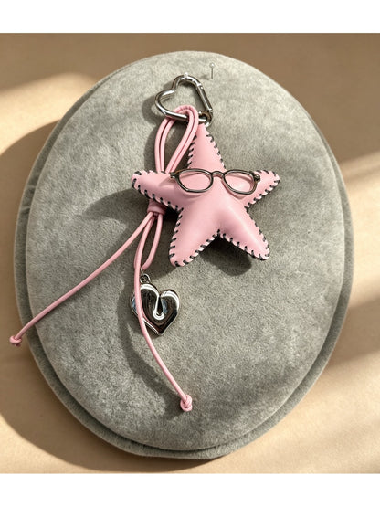 Keypus - Minimalist Artificial Leather Star Keychain