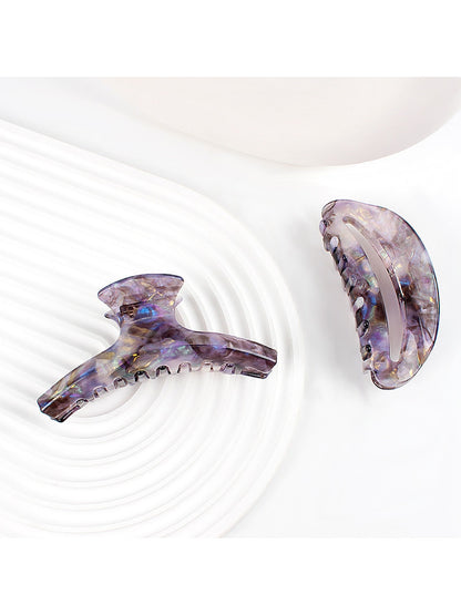Beau - Geometric Acetate Fiber Alloy Hair Claw Clip