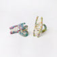 Beau - Colorful Striped Knitted Look Claw Clip