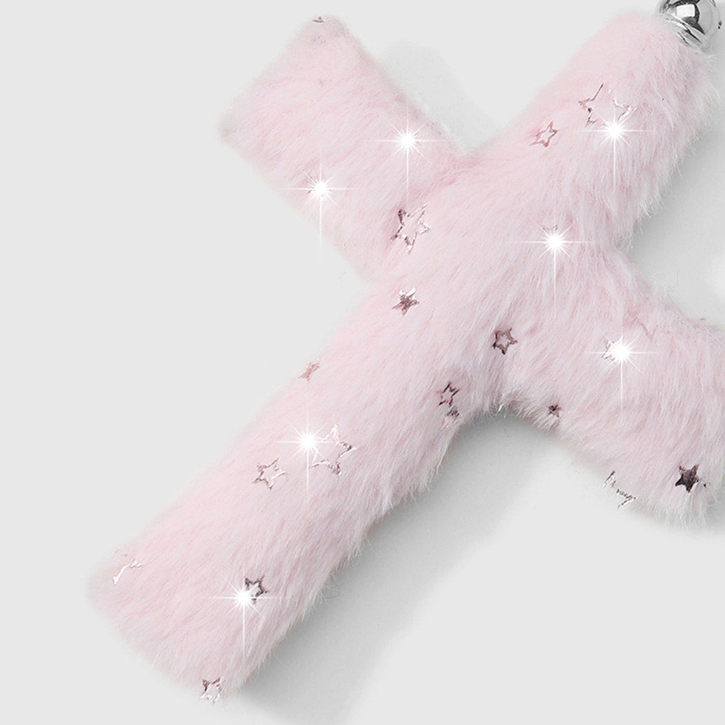 Keypus - Plush Print Detail Cross Keychain