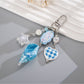 Keypus - Acrylic Conch Gingham Heart Bag Charm Keychain