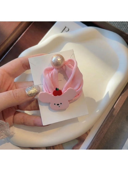 Gifty - Cute Dog Bead Detail Elastic Scrunchie