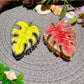 Beau pastoral style leaf shaped hair clip on white background