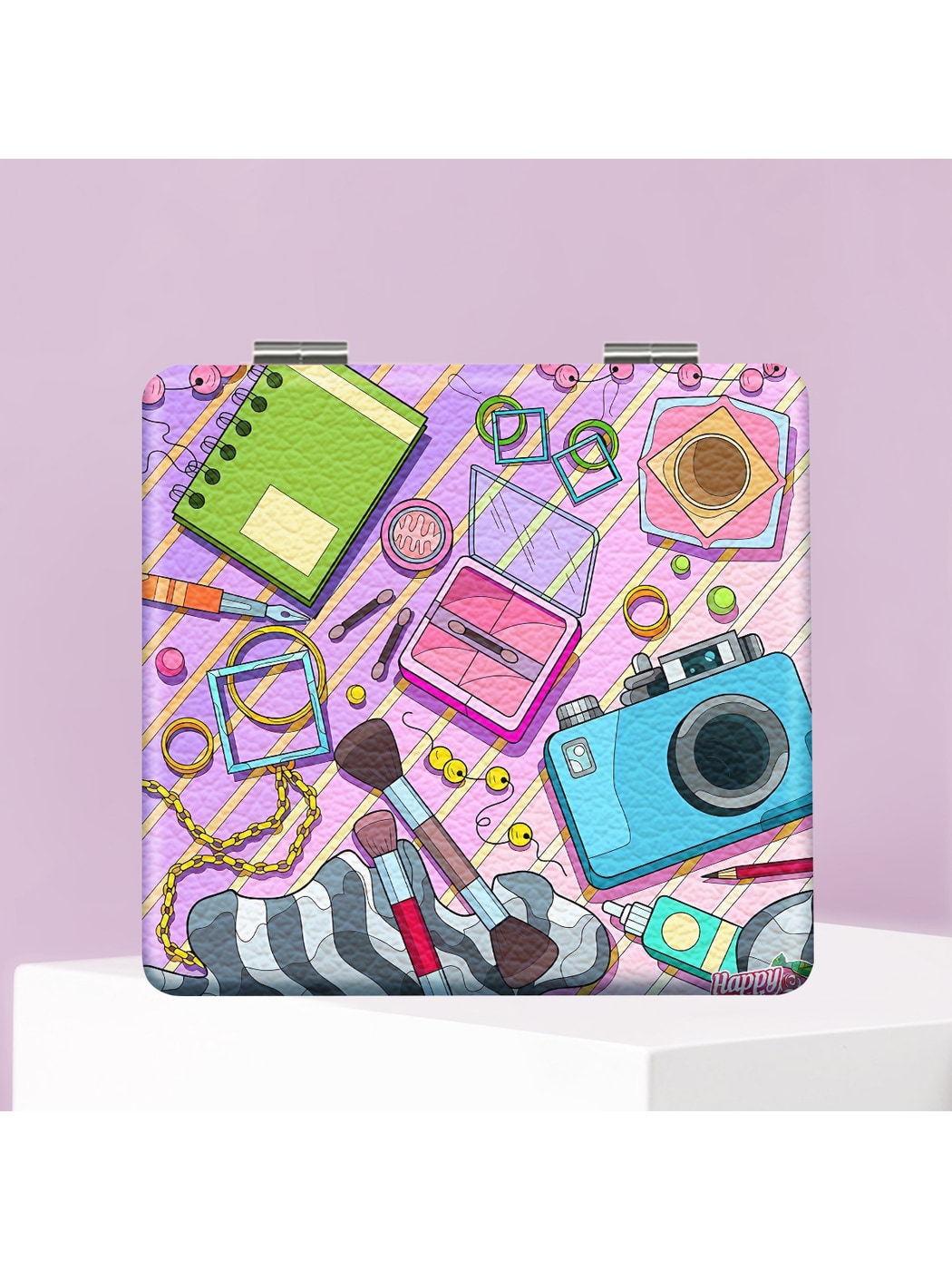 Mirroray - Cartoon Pattern Folding Makeup Mirror