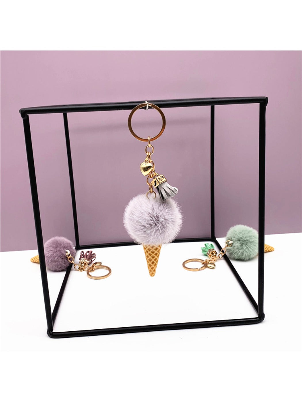 Keypus - Ice Cream Shaped Bag Charm Keychain