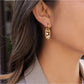 Earedge - White Interlocking Hoop Earrings