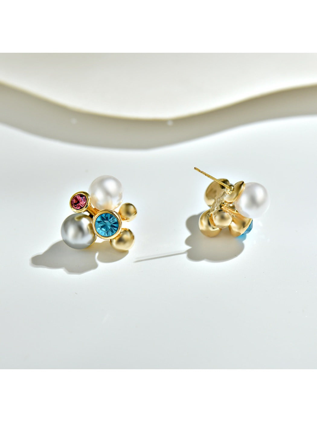 Earedge - Colorful Beaded Stud Earrings
