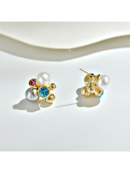Earedge - Colorful Beaded Stud Earrings