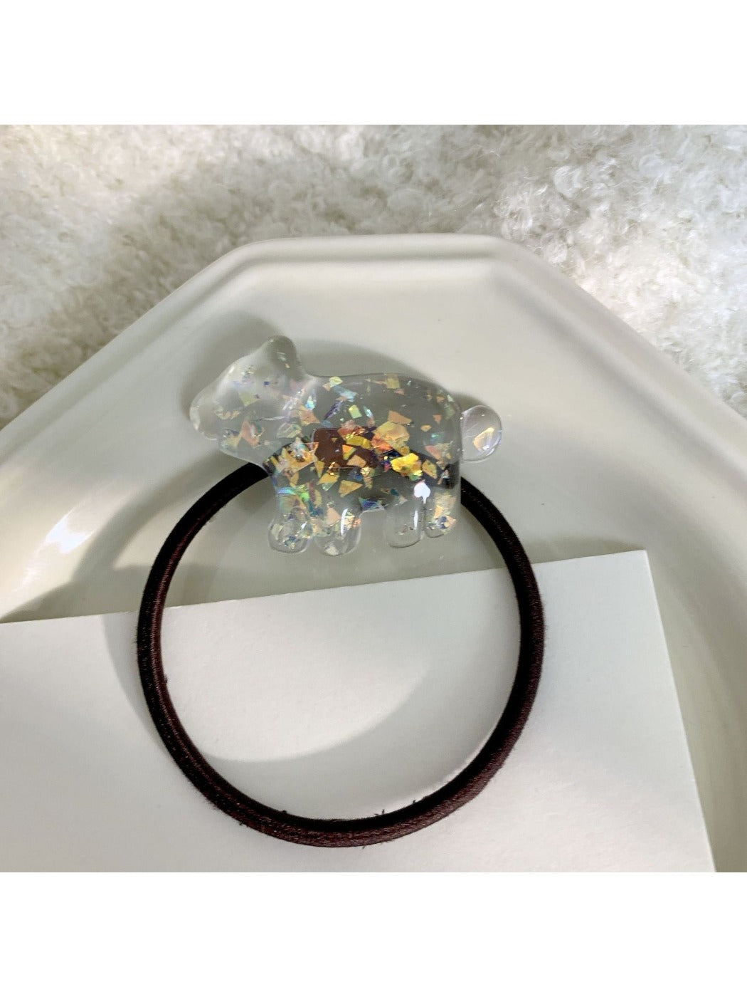 Gifty - Cute Clear Bear Hair Tie