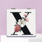 Mirroray - Floral Letter Design Folding Makeup Mirror