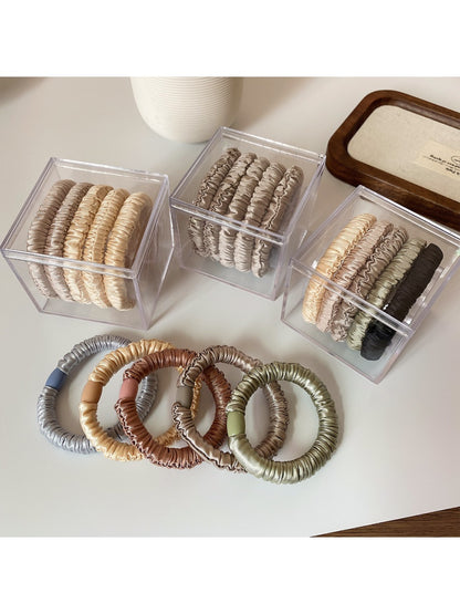 Gifty - Minimalist Satin Sausage-Shaped Hair Tie