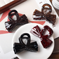 Beau - Medium Bow Accent Plastic Hair Claw Clip